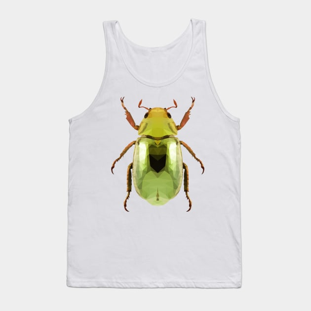 Green Beetle Tank Top by shegoran